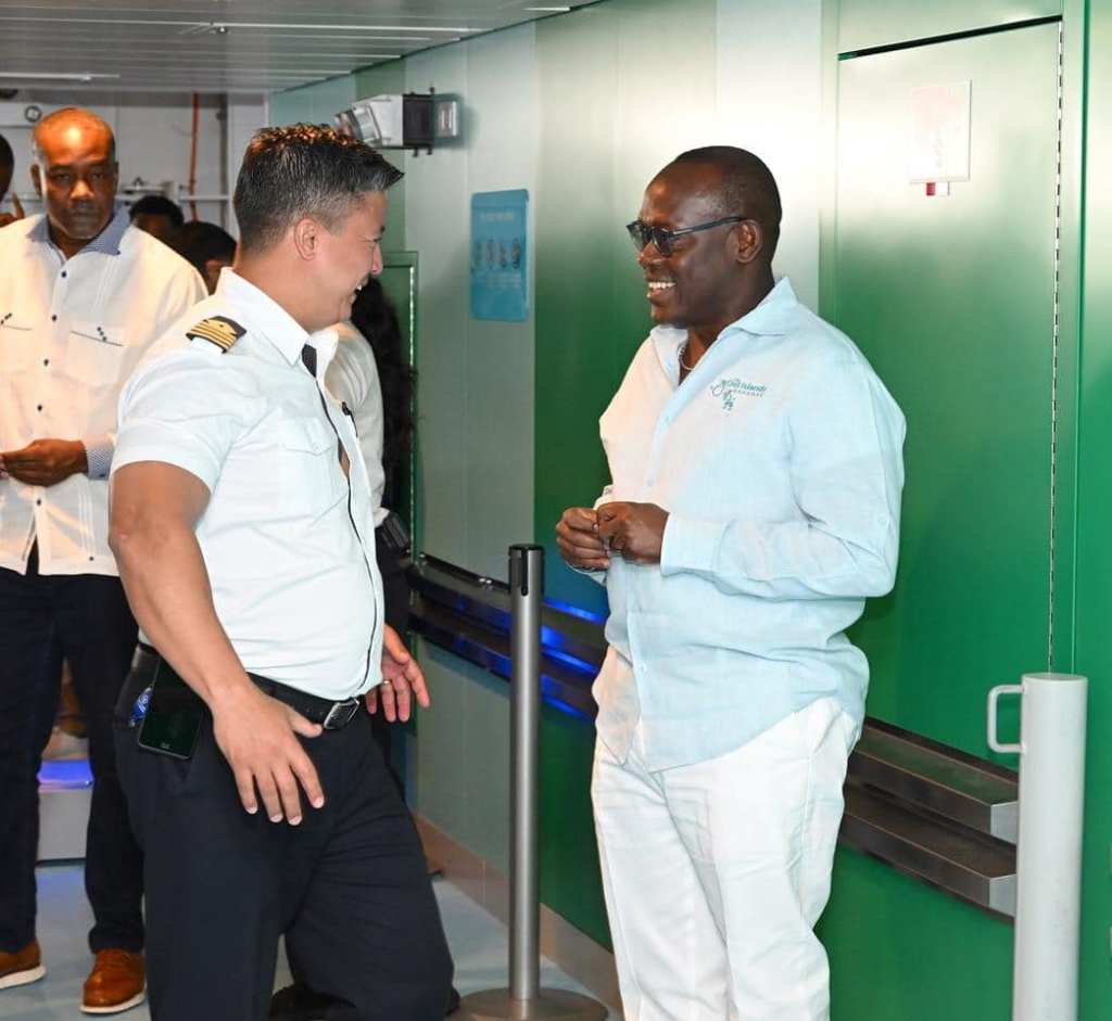 Mega Ship Docks In Nassau Harbour