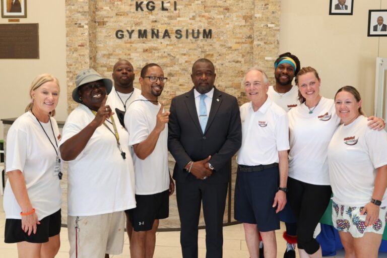 Minister Bowleg Visits Basketball Smiles Basketball Camp