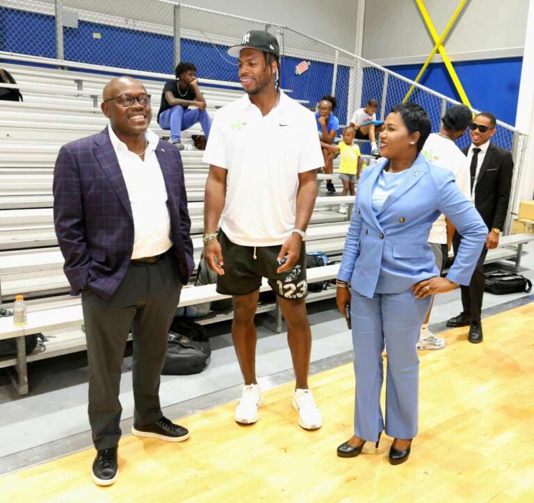Education Minister Cooper visits Buddy Hield Basketball Camp in Grand Bahama