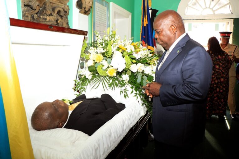 Lie-in-State of the Late Rt. Hon. Neville Wisdom at the House of Assembly